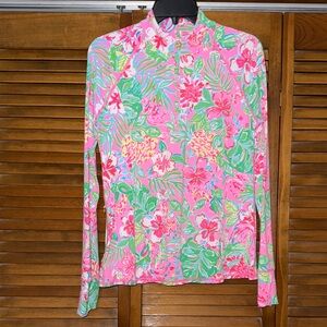 Lilly Pulitzer Pink and Green Luxletic Popover
